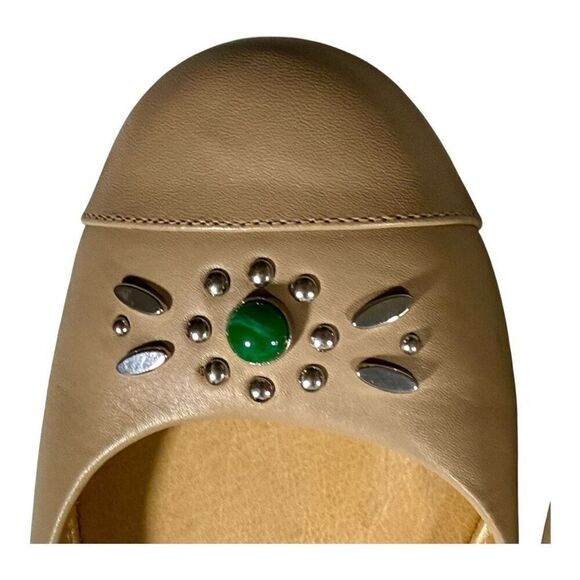 Coach Farrell Women’s Semi Matte Calf Ballet Flats Shoes Stone Size 7 - Picture 6 of 14